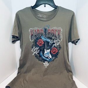Hard Rock /Serve All/Hotel & Casino/Tampa Fl. /T Size XL/ GirlsRusted Tee Brown